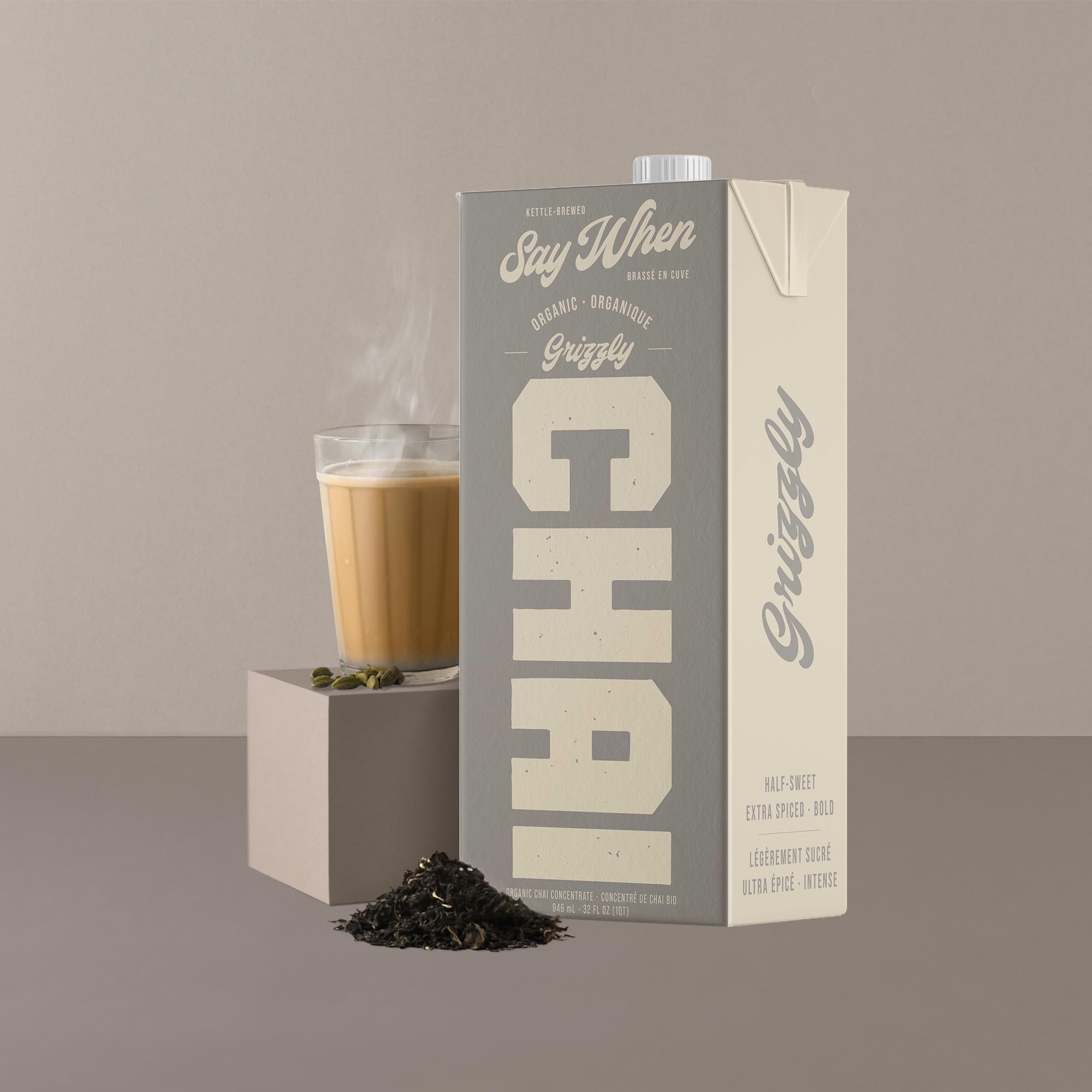 Amazon.com : Say When Organic Grizzly Chai Tea, 946 ML : Grocery